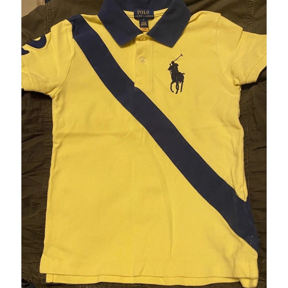 Polo Ralph Lauren Little Boys Pony Cotton Mesh Polo Shirt Sz 7